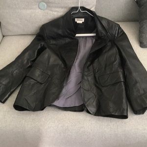 Zadig creased effect leather jacket